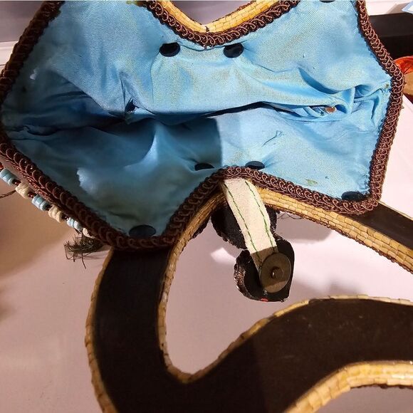 MARY FRANCES Bead & Feather Heart Handle Handbag - Picture 7 of 7